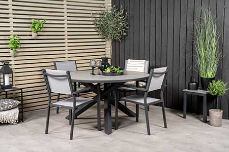 table ronde 4 personnes de jardin 140 cm